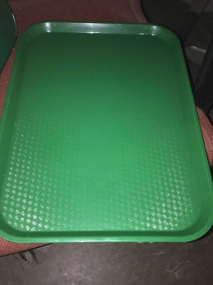 Green Plastic Cafeteria Tray