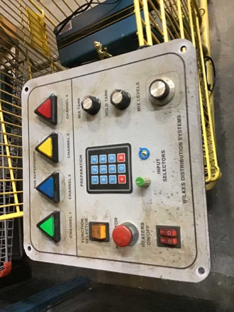 Grey Control Panel With Multi Colour Buttons/knobs