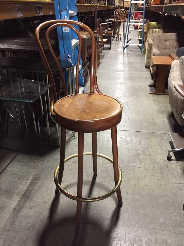 Bentwood Bar Chair With Brass Ring Lock Up Props