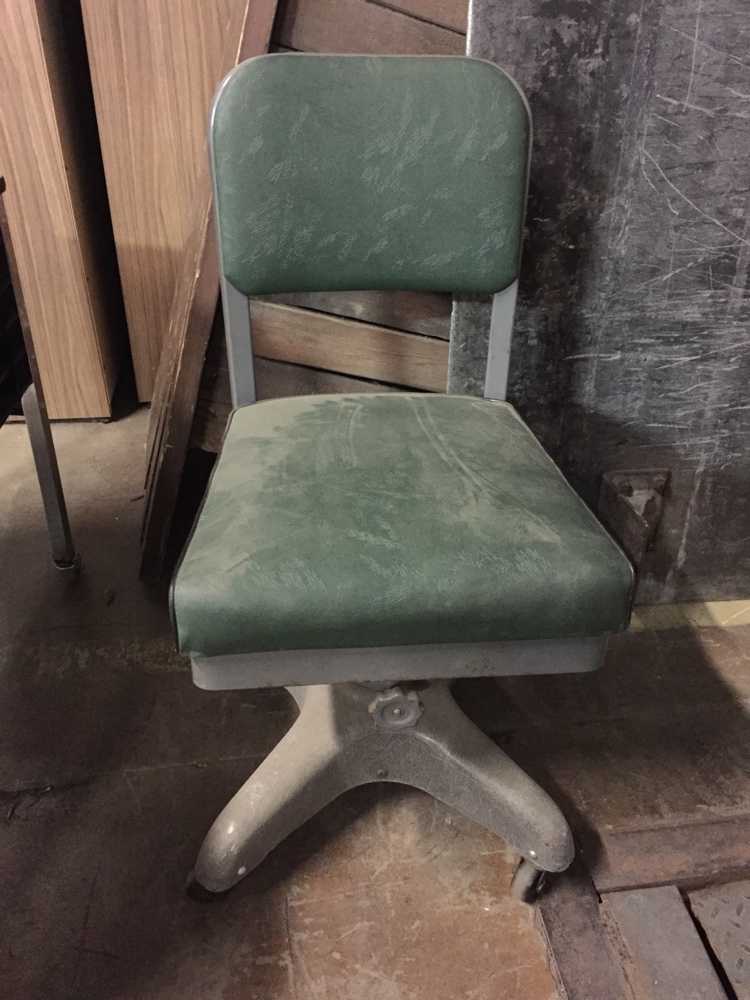 Vintage Rolling Swivel Office Chair No Arms