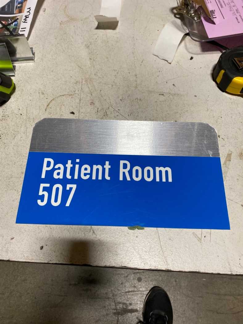 Medium Hospital Patient Room Number Signs