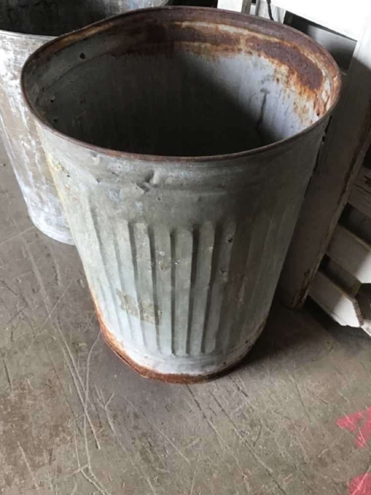 Galvanized Garbage Can