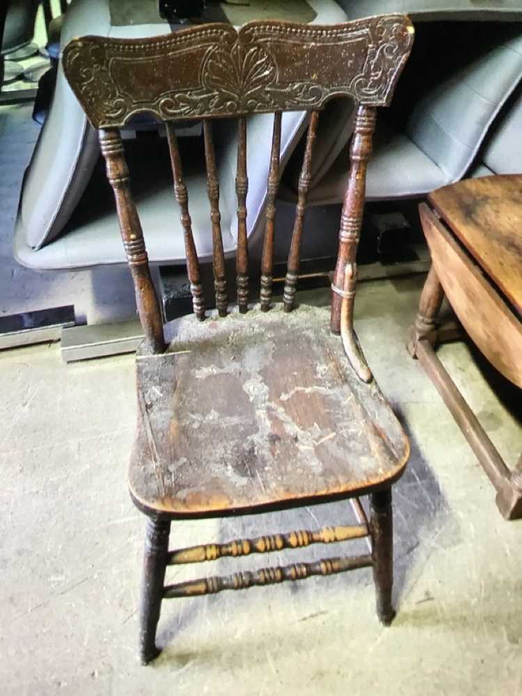 Vintage Brown Wood Kitchen Chair