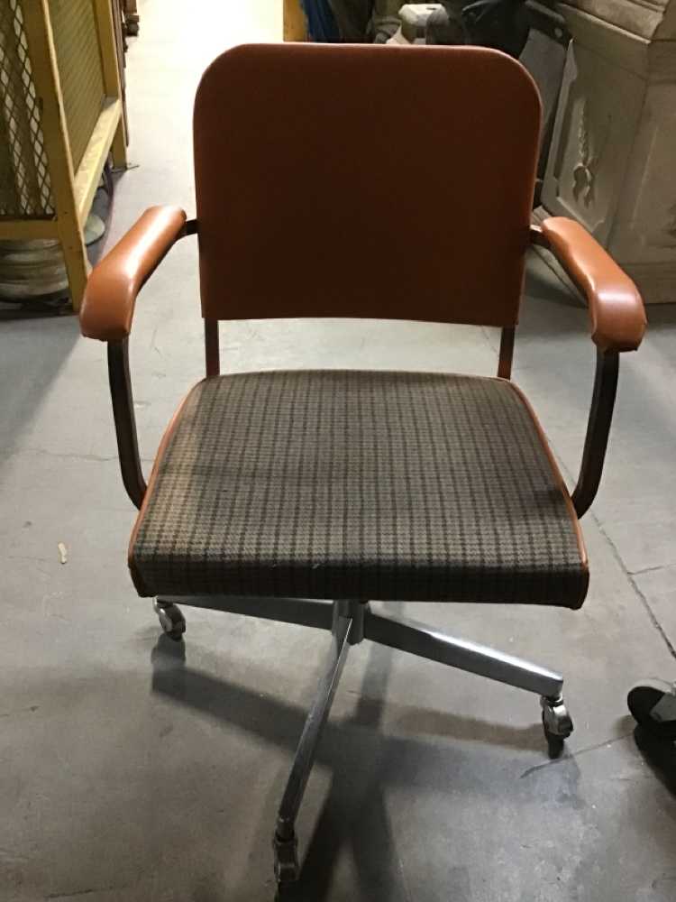 Vintage Rolling Office Chair Brown